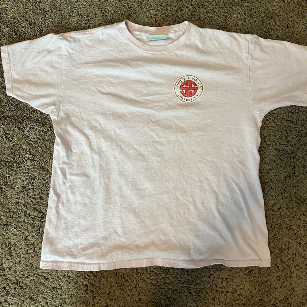 girls Pink Simply Southern Short sleeve shirt